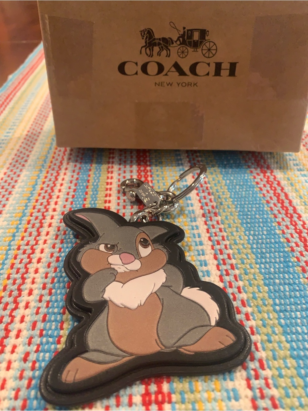Coach Disney Thumper Keychain Bag Charm in Box - Picture 2 of 10